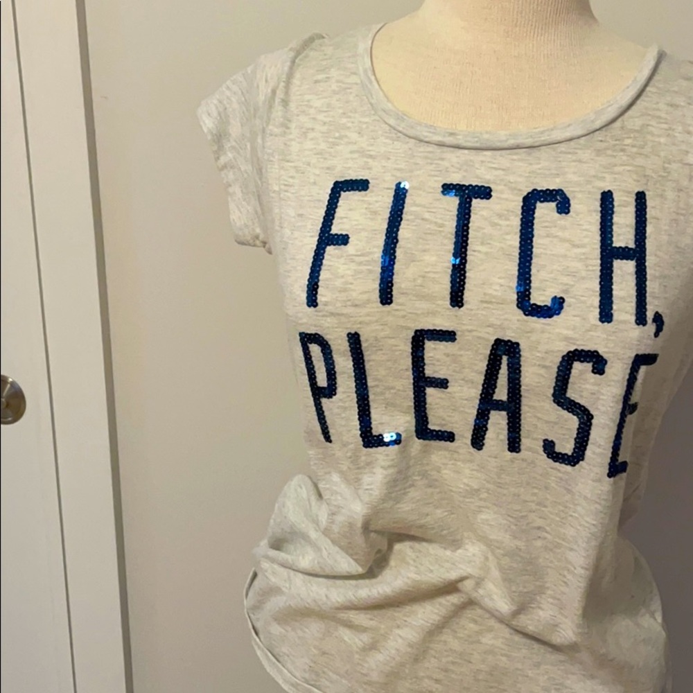 Grey Abercrombie & Fitch Sequin T-Shirt